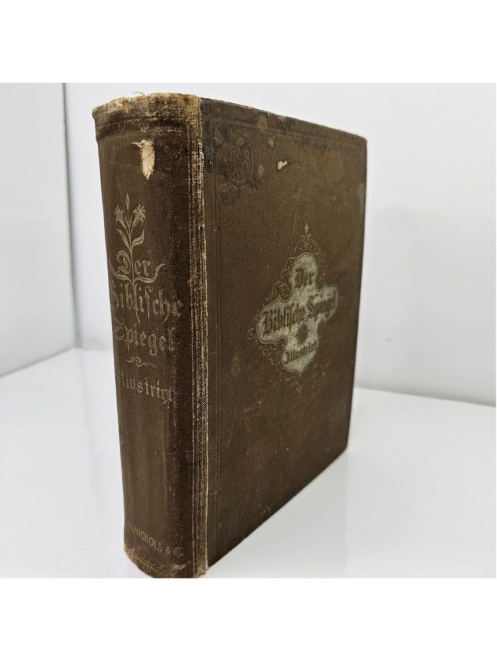 1898 Der Biblische Spiegel Illustriert German Bible Religious Book J.L. Nichols